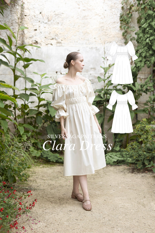Clara dress PDF sewing pattern