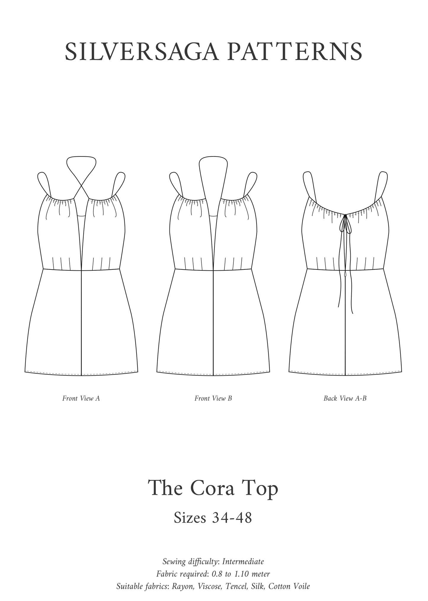 Cora top PDF sewing pattern