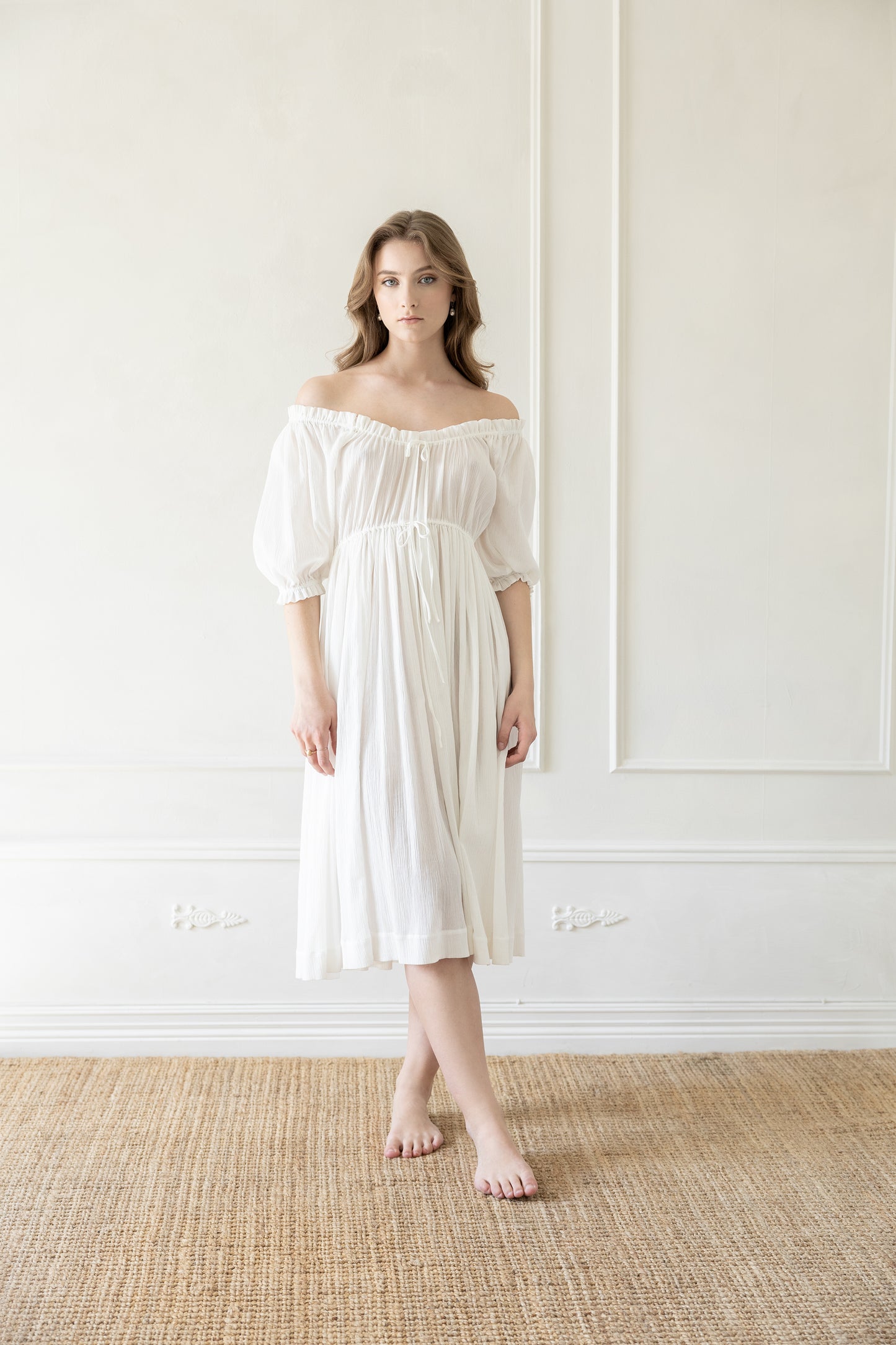 Eleonora dress in white cotton