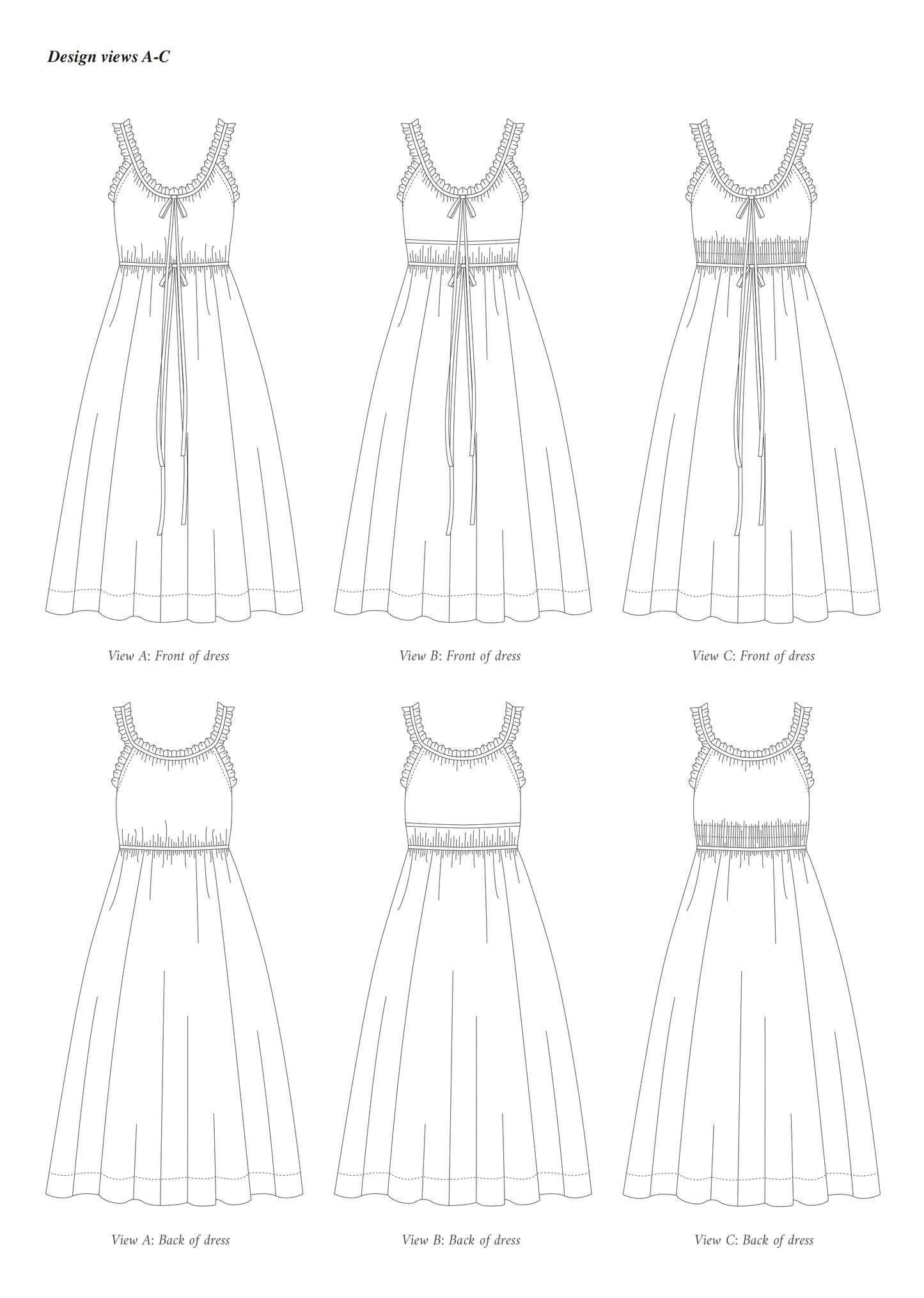 Sleeveless Eleonora dress PDF sewing pattern