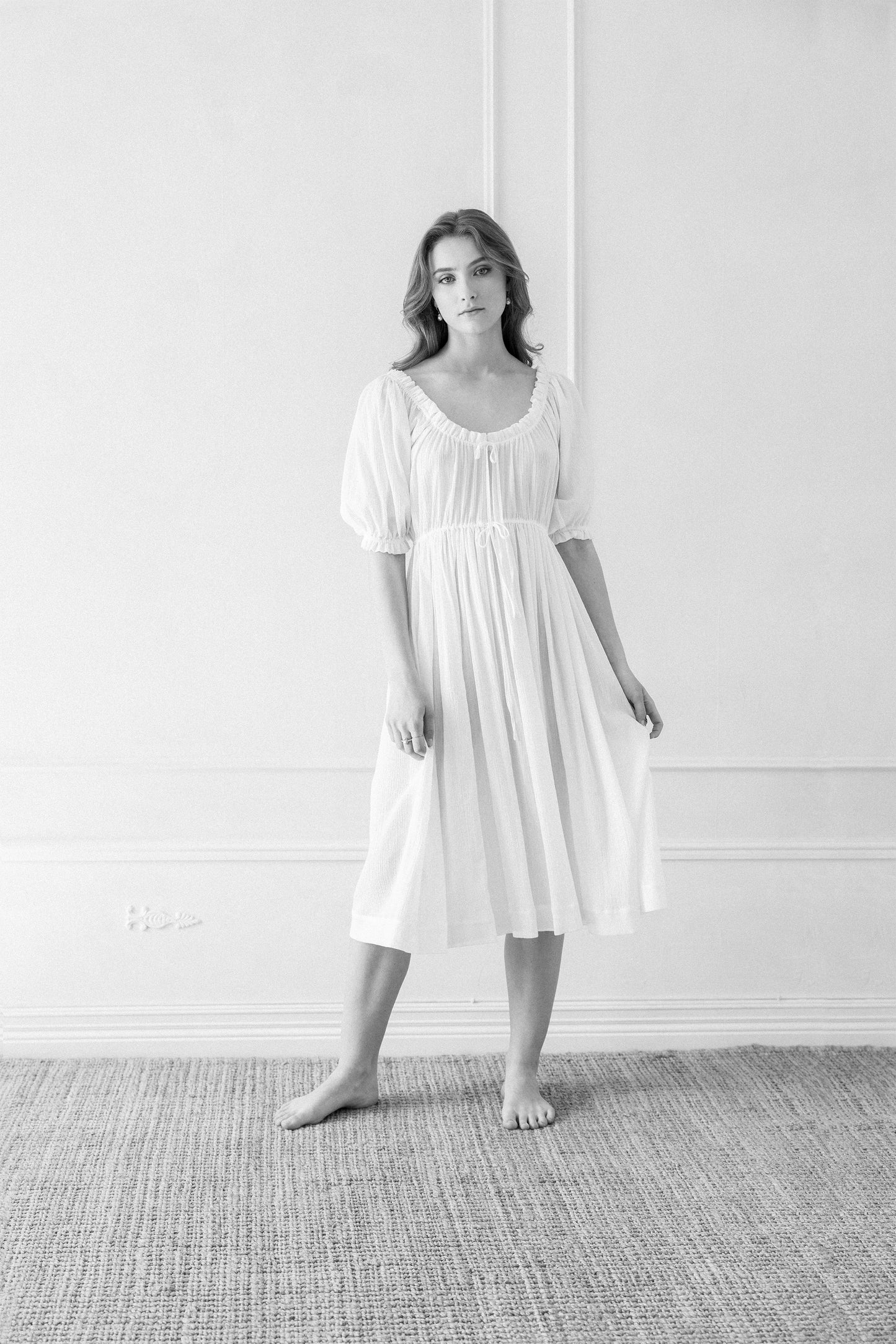 Eleonora dress in white cotton