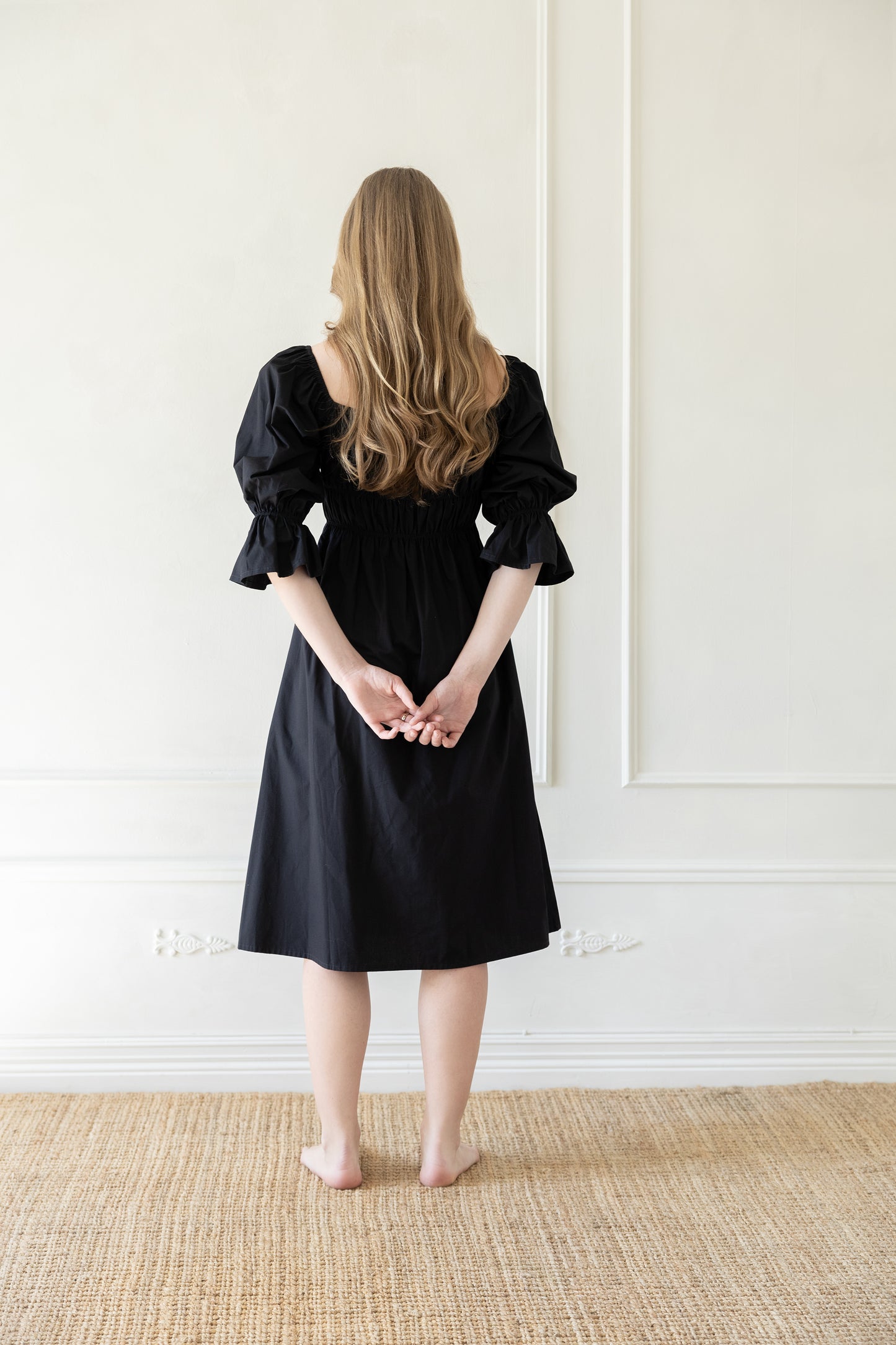 Clara dress in black cotton