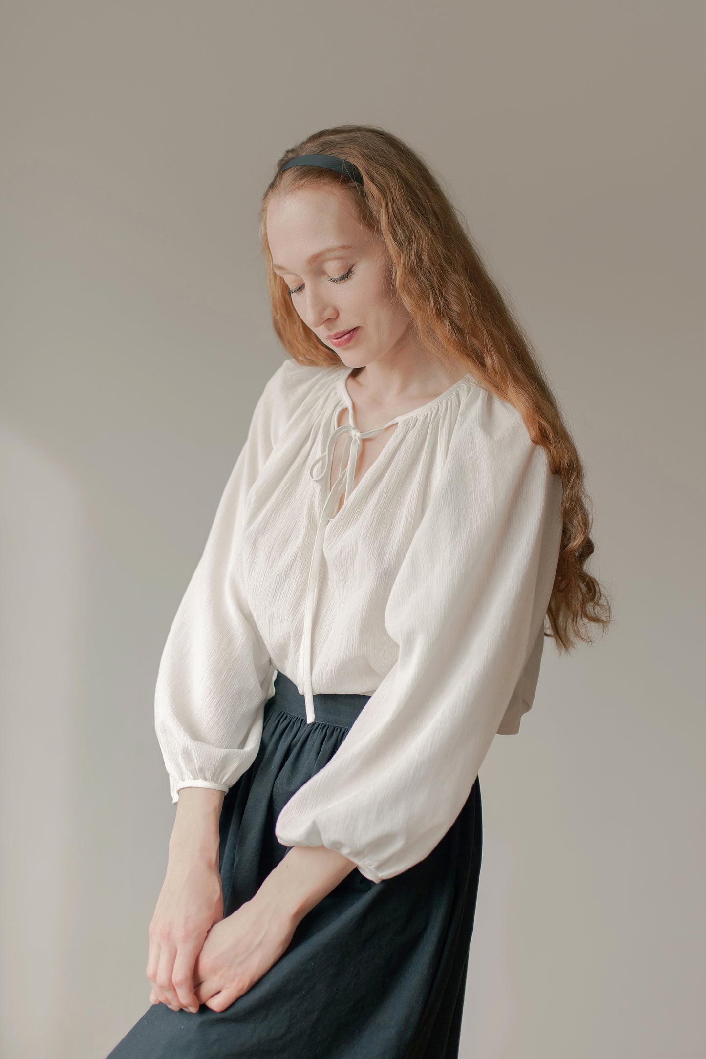 Maria blouse in ivory