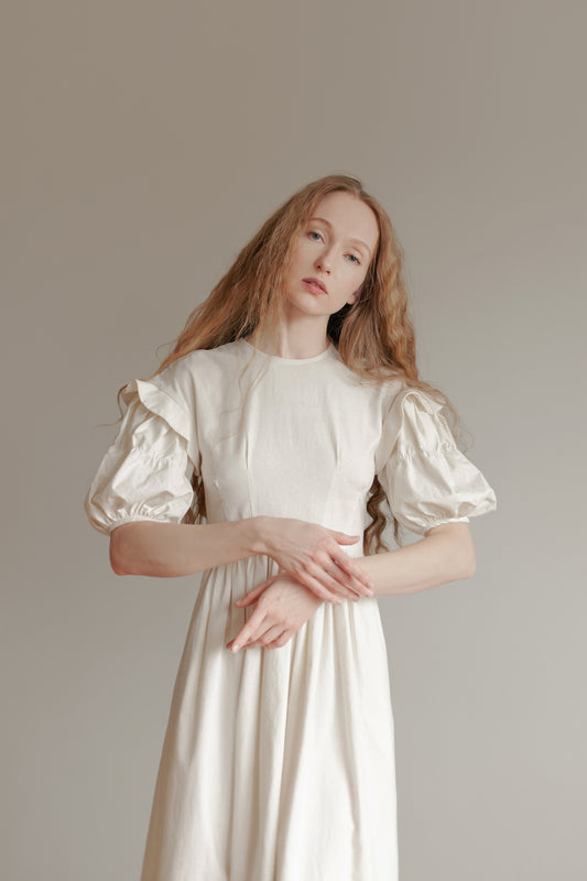 Ophelia dress in ivory